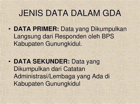 Jenis-Jenis Data yang Dikumpulkan BPS