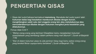 Jenis-Jenis Qisas