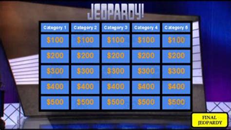 Jeopardy Game Template Google Slides