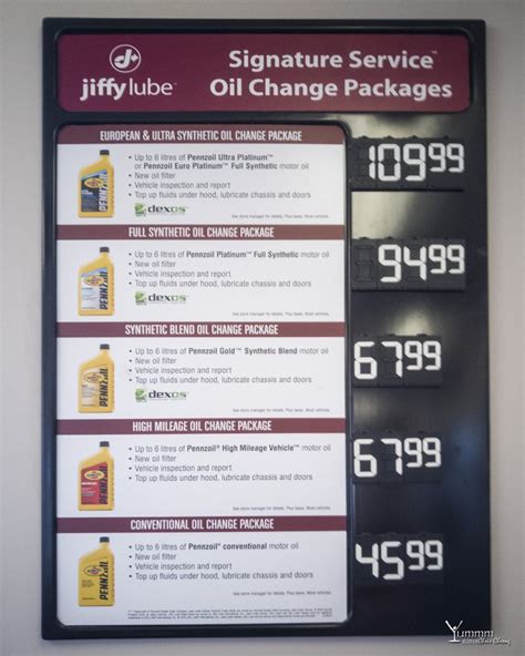 Jiffy Lube Oil Change Price