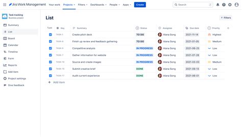 Jira Task Template
