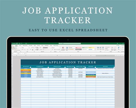Job Application Tracker Spreadsheet Template