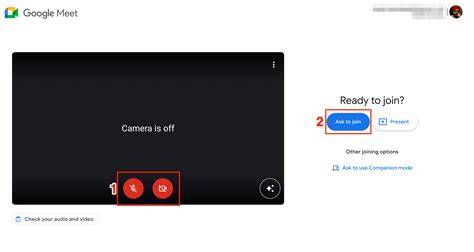 Joining a Google Meet call