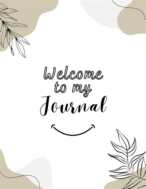 Journal Cover Printable
