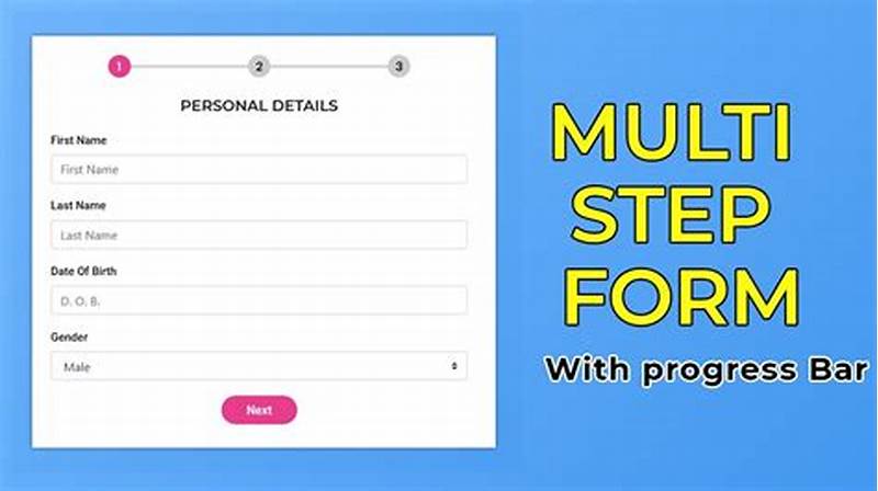 Jquery Multi Step Form With Progress Bar