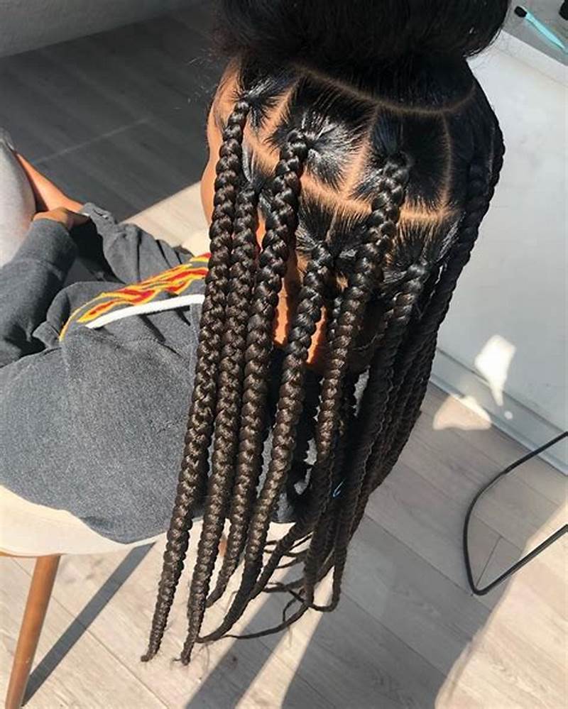 Jumbo Box Braids Parting Pattern