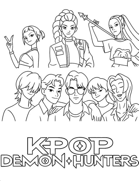 K Pop Demon Hunters Coloring Pages Printable