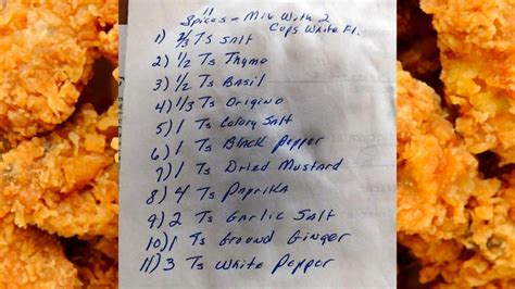 KFC Secret Recipe
