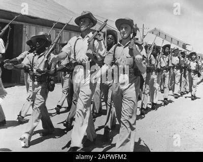 KNIL soldiers marching