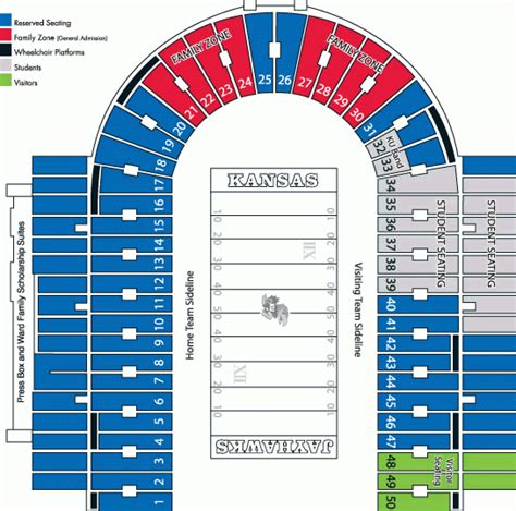 Kansas Football Stadium Seating Chart