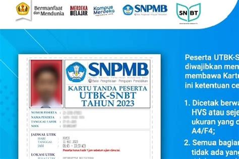 Kartu Peserta UTBK
