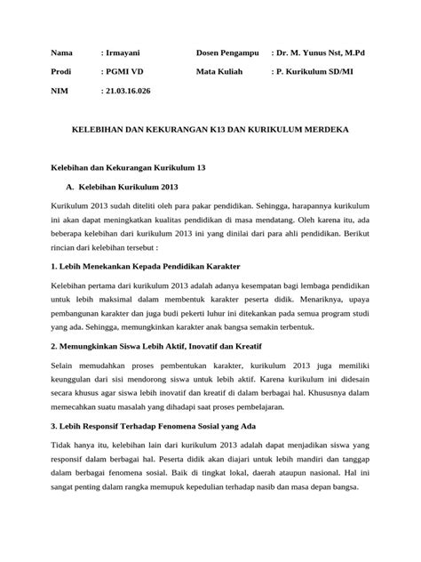 Kelebihan K13
