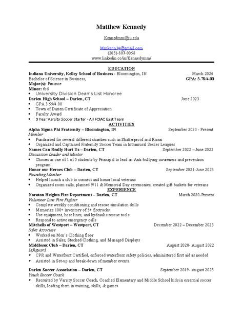 Kelley Resume Template