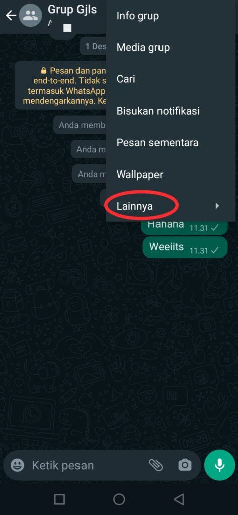 Keluar Grup WA