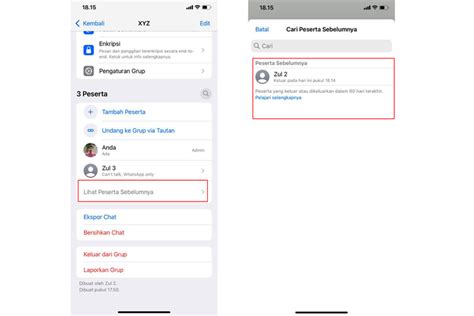 Keluar Grup WA iPhone