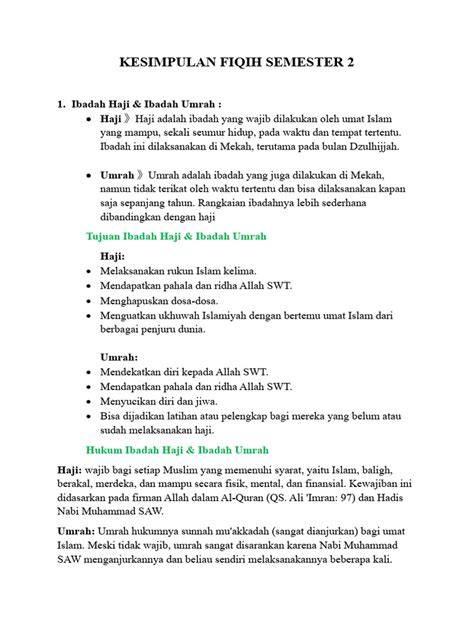 Kesimpulan Haji