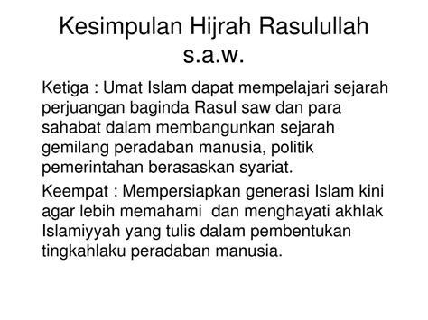 Kesimpulan Hijrah