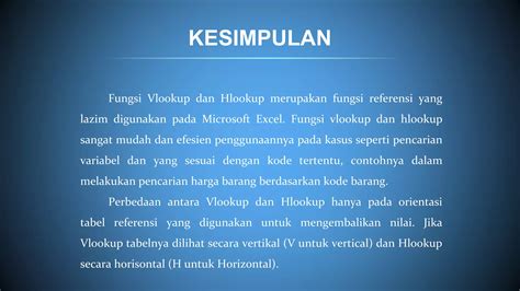 Kesimpulan Microsoft Excel