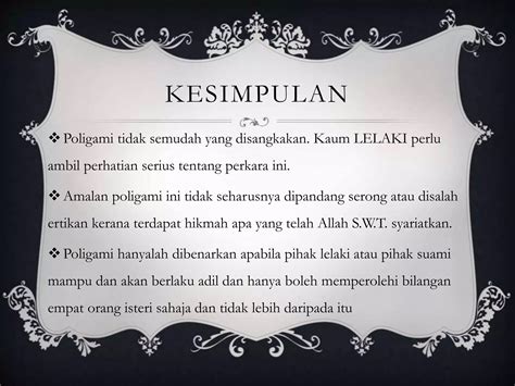 Kesimpulan Poligami