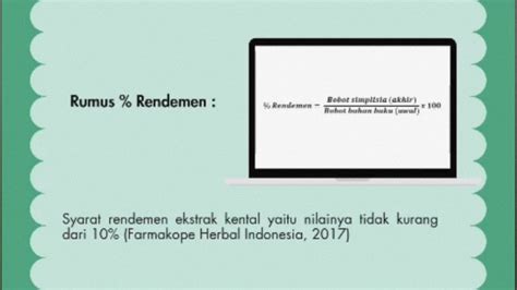 Kesimpulan Yield Rendemen