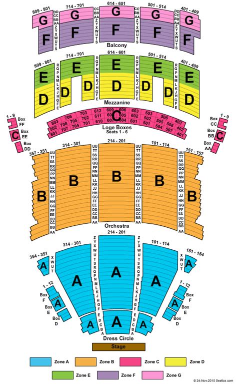 Keybank State Theatre Seating Chart