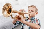 Kid Playing Trumpet