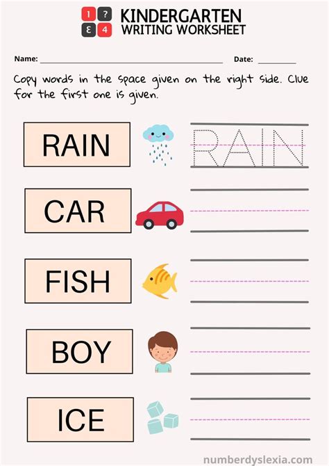 Kindergarten Free Printable Worksheets