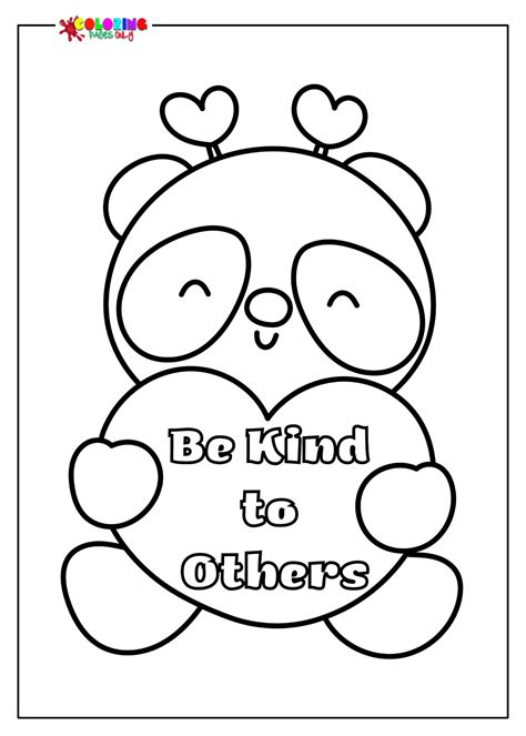 Kindness Coloring Pages Printable Free