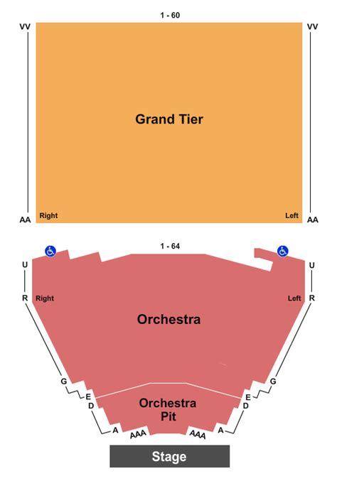 King Center Seating Chart With Seat Numbers