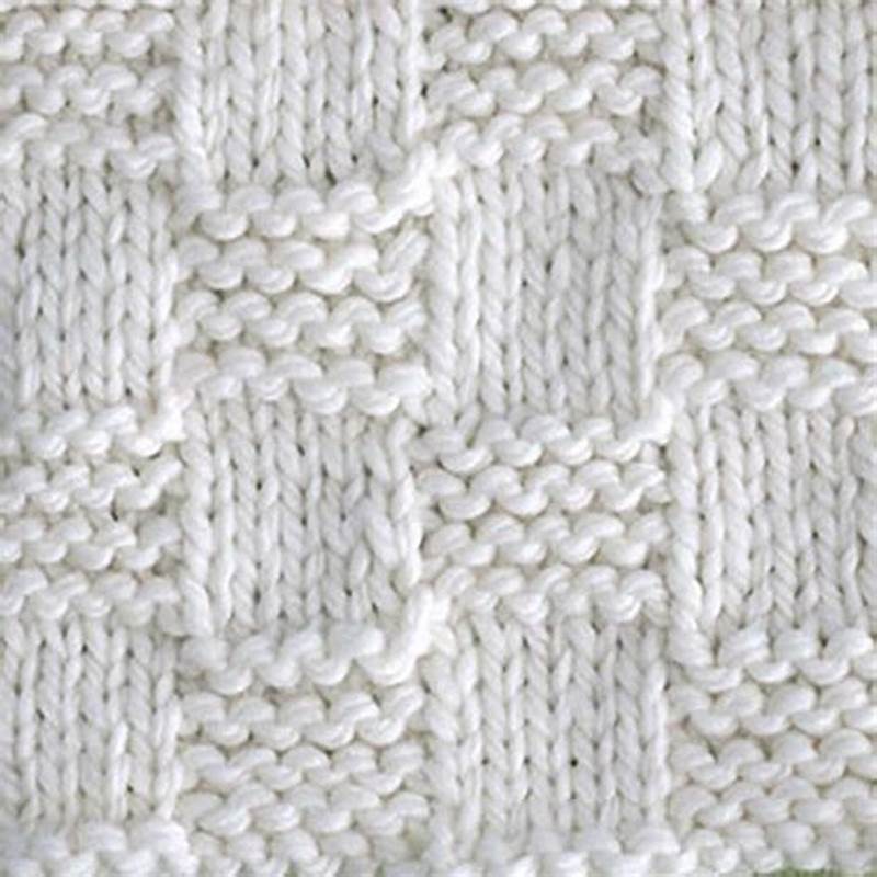 Knitting Checkerboard Pattern