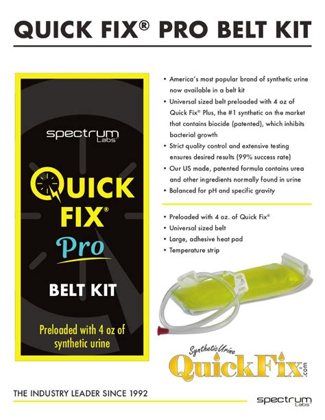 Know How to Use Quick Fix Pro Belt Kit