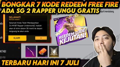 Kode Redeem Free Fire 7 Juli 2025
