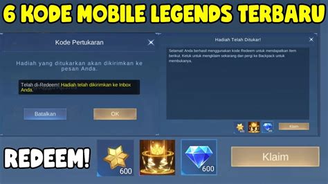 Kode Redeem ML 18 September 2025