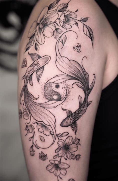 Koi Tattoo Template