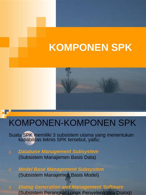 Komponen Penting SPK
