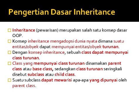 Konsep Dasar Inheritance