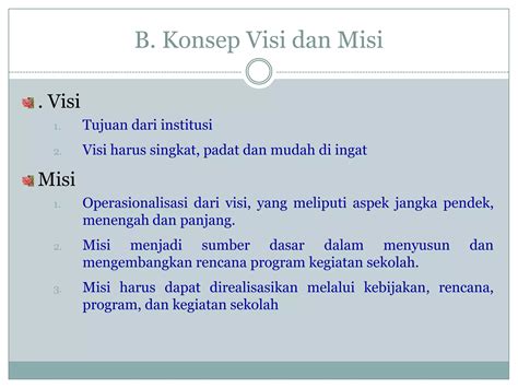 Konsep Visi Misi
