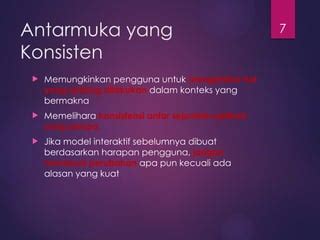 Konsisten dan Interaktif