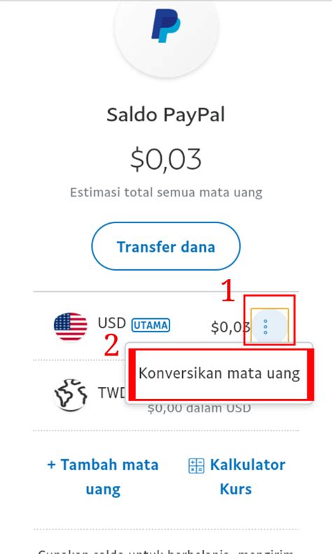 Konversi Saldo PayPal