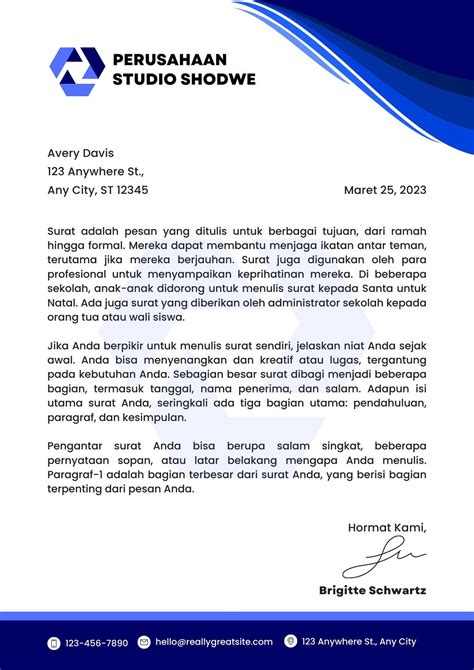 Kop Surat Resmi Perusahaan