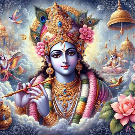 Ilustrasi Dewa Krisna dan Radha