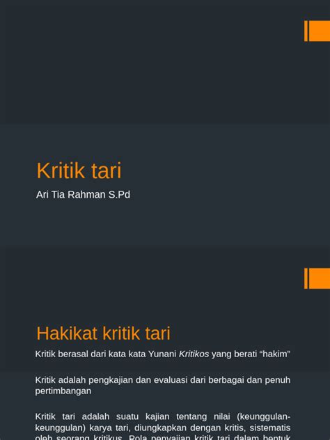 Kritik Deskriptif Tari