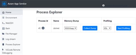 Kudu Process Explorer for Azure App Service