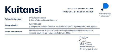 Kuitansi pembayaran