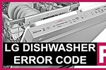LG Dishwasher Error Code Be