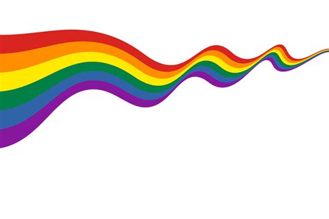 LGBT rainbow pride flag waving