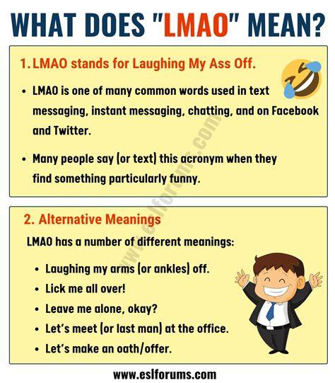 LMAO meaning funny