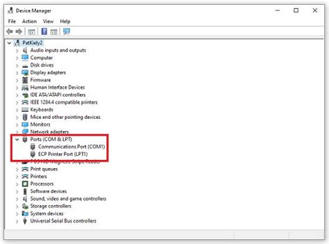 Printer Port LPT1 Properties