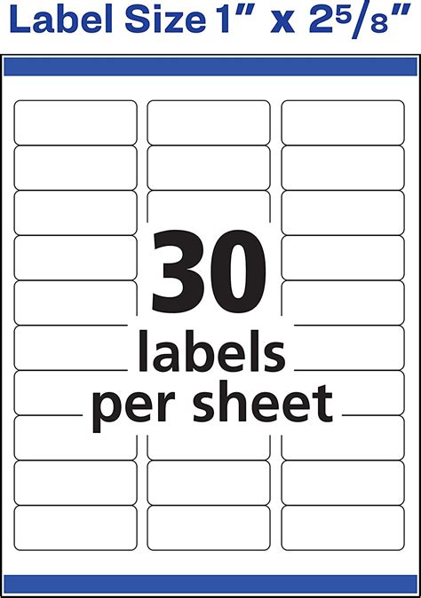 Label Template 5160