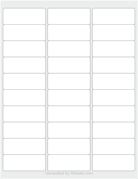 Label Template For 11 3 Inch By 4 Inch
